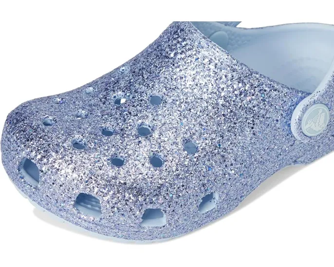 Crocs Classic Glitter Clogs блестящие сабо для малышей
