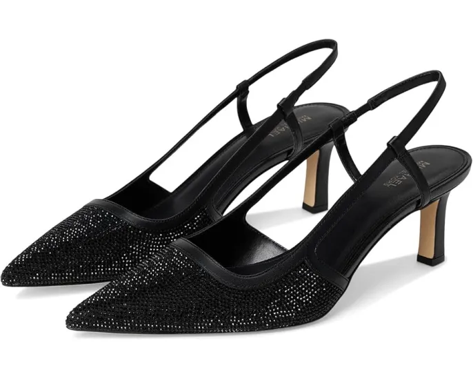 Туфли MICHAEL Michael Kors Alora Mid Sling с узором из зебрового страз и ремешком на щиколотке