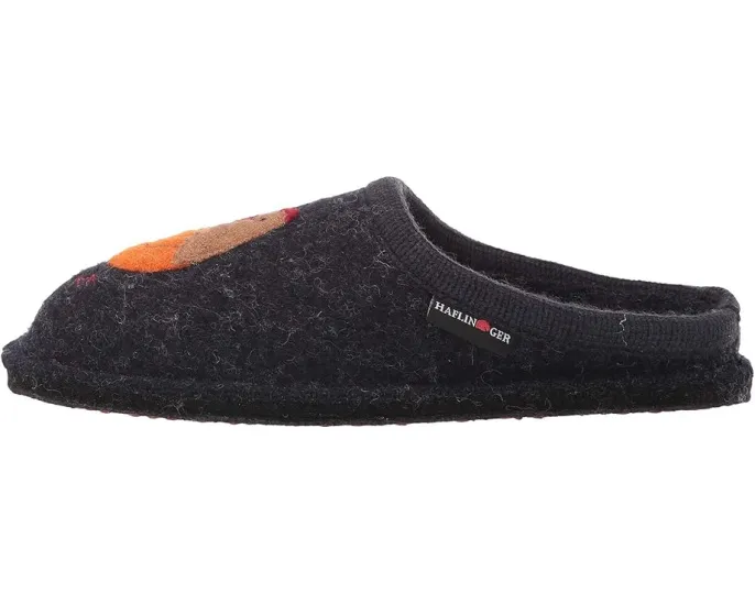 Тапочки Haflinger Gallina с вышивкой курицы и цыплят на войлочном верх