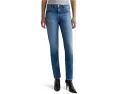 Джинсы AG Mari Mid Rise Slim Straight с зауженным кроем
