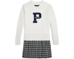 Платье-худи Letterman из флиса Polo Ralph Lauren Kids для старших детей