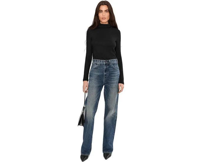 Водолазка Madewell Coverstitch с драпировкой из вискозного рубчика