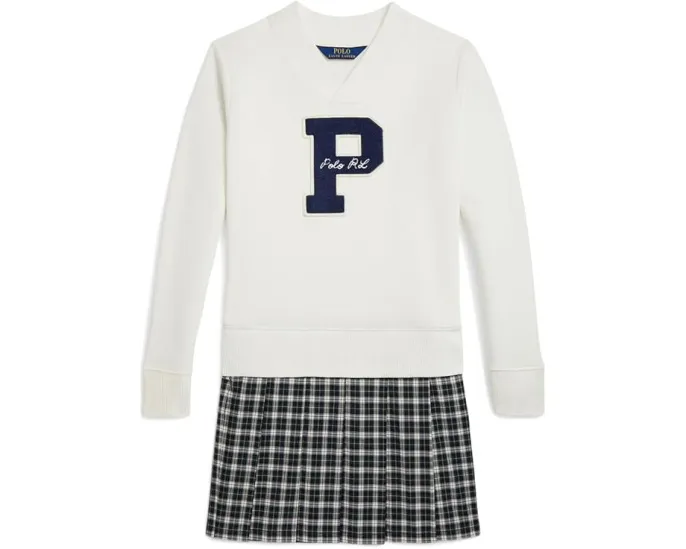 Платье-худи Letterman из флиса Polo Ralph Lauren Kids для старших детей