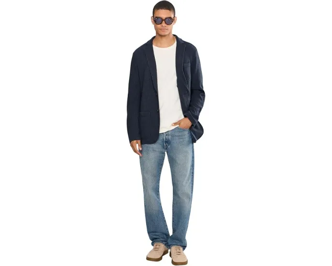 Твидовый блейзер Faherty Inlet Knit Tweed из органического хлопка