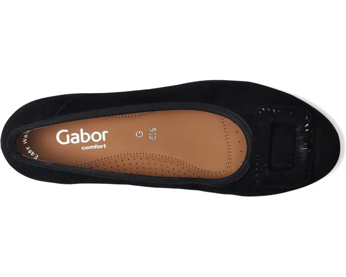 Балетки Gabor 62.623 из кожи на плоской подошве с резиновой подметкой