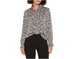 Блузка NIC+ZOE Petite Little Leopard с леопардовым принтом