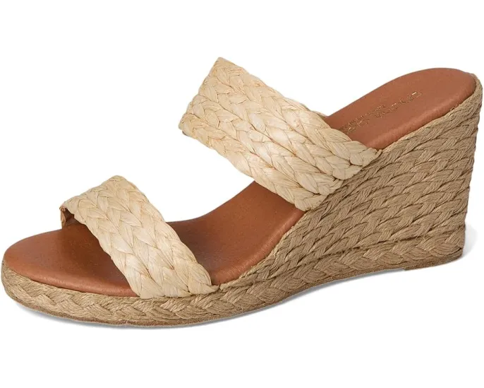 Босоножки Andre Assous Nolita Raffia на танкетке с открытым носком