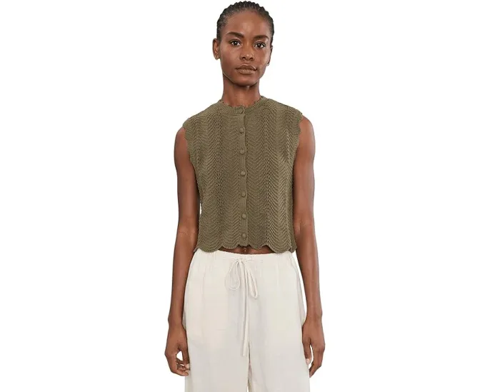Топ Kim с волнистой строчкой и пуговицами Madewell
