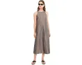 Платье макси из органического льна с блеском Eileen Fisher