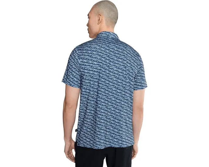 Праздничная поло Comfort Stretch Performance с принтом и коротким рукавом