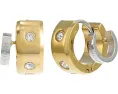 Серьги-пусеты Kate Spade New York Set In Stone Double Huggies в форме сердца с кубическим цирконием