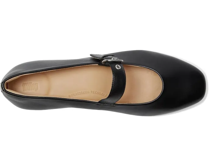 Туфли-марджи FitFlop Delicato из мягкой кожи наппа с пряжкой