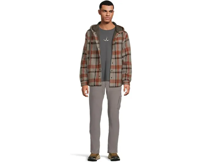 Рубашка Prana Asgard Hooded Flannel с капюшоном и накладными карманами