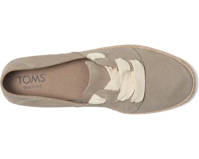 TOMS Carolina Lace Up лоферы из замши со стелькой CloudBound и шнуровкой