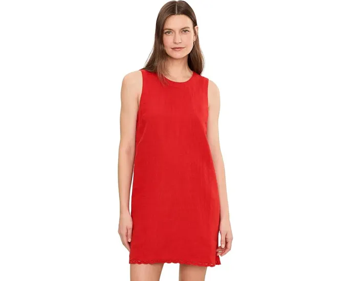 Мини-платье Embroidered Shift Madewell из 100% льна с вышивкой