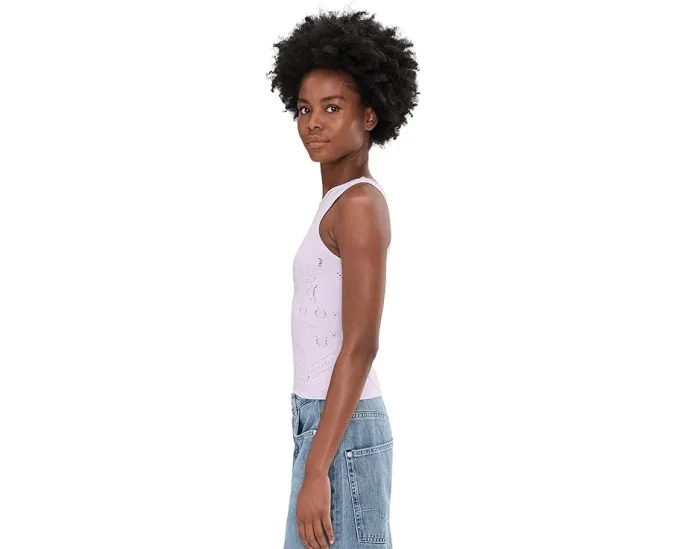 Топ Flirty Flutters Tank с вырезом лодочкой и вышивкой Free People