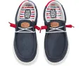 Hey Dude Kids Слипоны Wally Americana с хлопковым верхом и подошвой ЭВА в патриотичном стиле