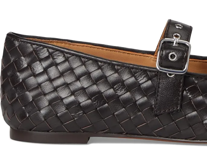 Балетки Madewell Hera с ремешком и перфорацией на круглом носке