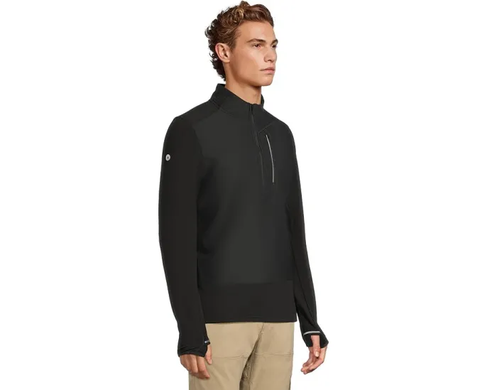 Smartwool Active Fleece Wind 1/2 Zip с ветрозащитной панелью и технологией 4-way stretch