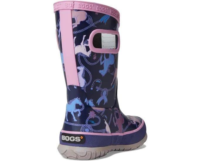 Детские резиновые сапоги Bogs Rainboot Rodeo Horses с лошадьми и водонепроницаемым верхом
