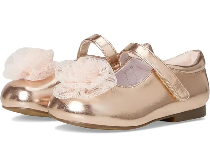 Nina Kids Туфли Bluee для малышей с косым носком и цветочным декором