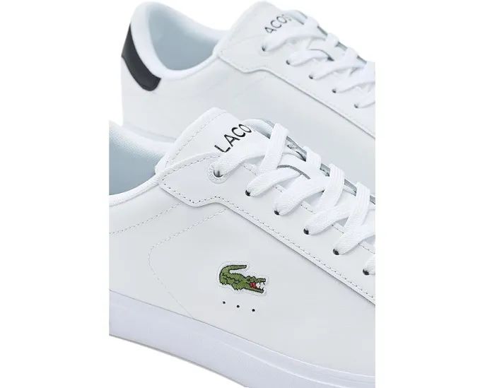 Кроссовки Lacoste Powercourt из кожи с вышитым крокодилом