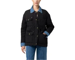 Стеганая куртка Blank NYC с джинсовыми деталями