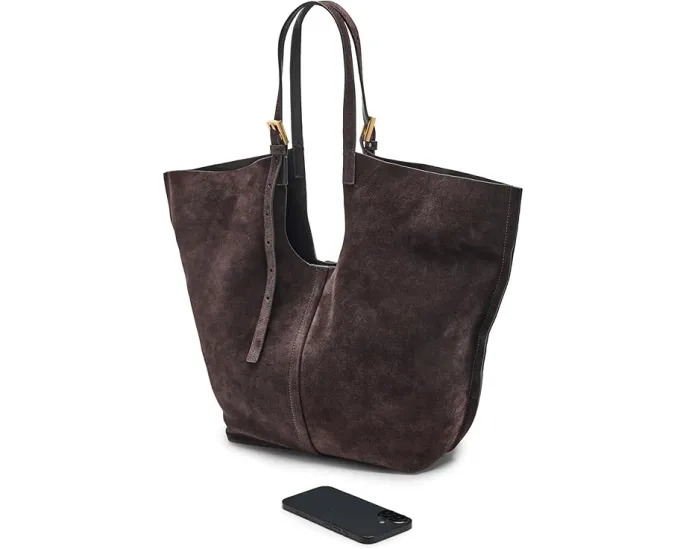 AllSaints Сумка тоут Ara из замши восточно-западной ориентации