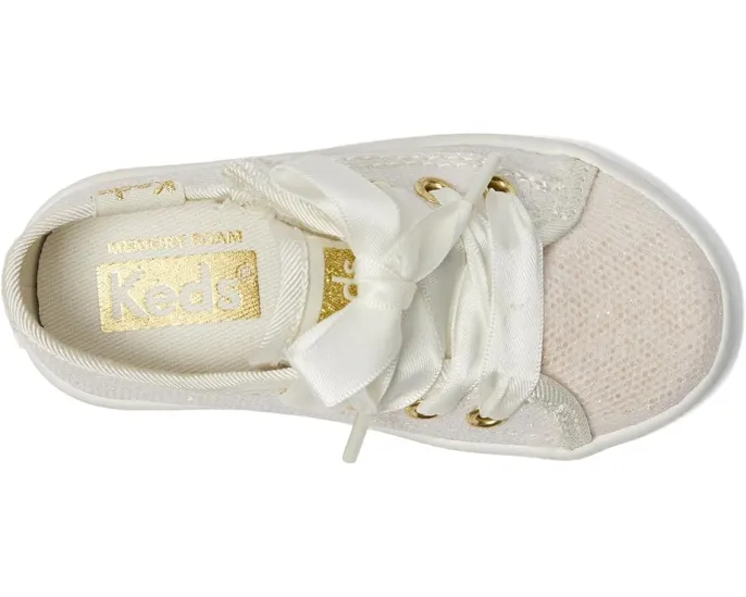 Keds Kickstart Jr. Celebrations блестящие кроссовки для детей с атласными шнурками