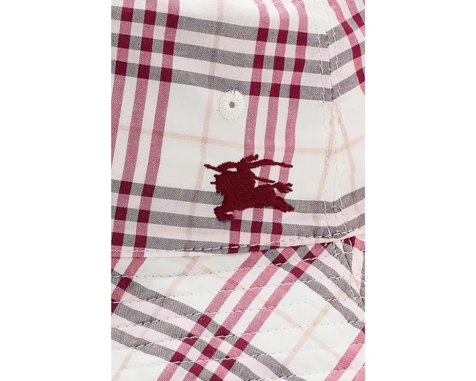 Burberry Kids ведро шляпа с клетчатым узором из хлопка