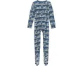 Комбинезон Kickee Pants Print Footie с двухсторонней молнией для младенцев