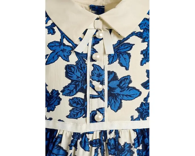 Janie and Jack платье с цветочным воротником для девочки с короткими рукавами