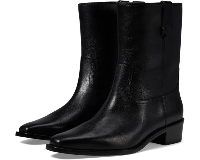 Ботинки Tory Burch City Western до щиколотки на каблуке 45 мм из кожи