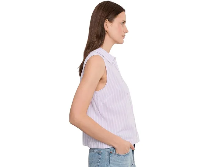 Безрукавка Lilla P в полоску из хлопкового поплина с укороченной длиной