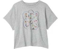 Футболка adidas Kids с принтом и свободным кроем Drop Shoulder из мягкой ткани