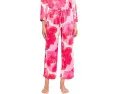 Floria Printed Satin Mandarin Pajama Set