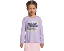 Футболка Under Armour Kids с цветочным горным принтом и длинными рукавами