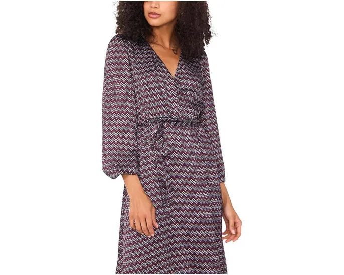 Платье-макси Vince Camuto с запахом и объемными рукавами