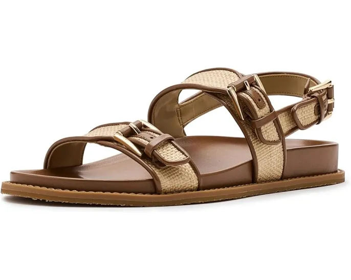 MICHAEL Michael Kors босоножки Nia Flat Sandals с формованной стелькой и пробковой подошвой