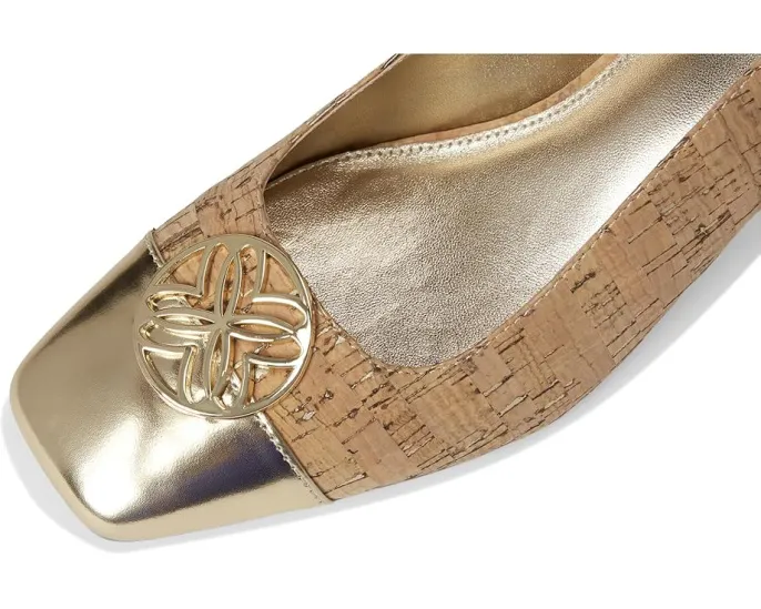 Туфли-лодочки Lilly Pulitzer Mari slingback с пробковым каблуком и зеркальной кожей