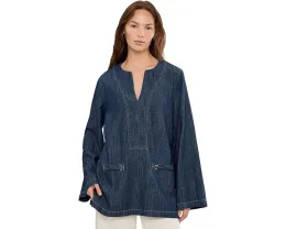 Джинсовая туника с расклешенными рукавами от NYDJ