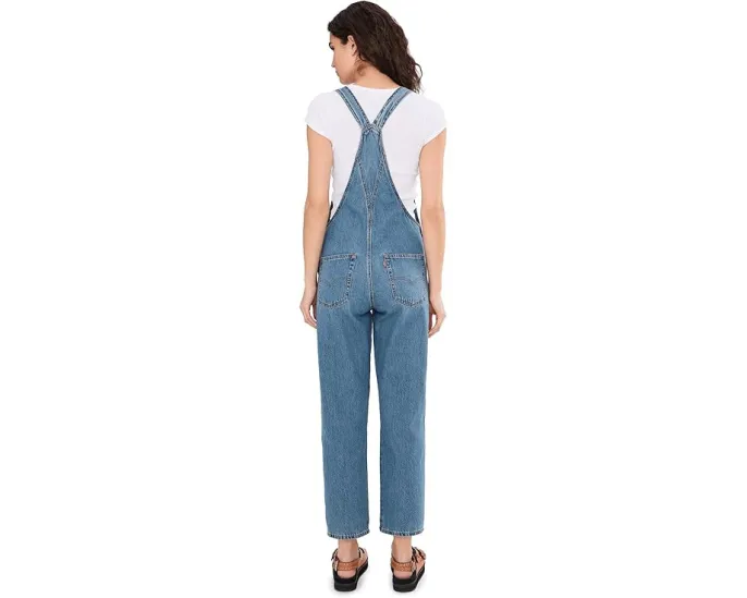Levi's Womens Vintage Overall джинсовый комбинезон прямого кроя в светлой стирке