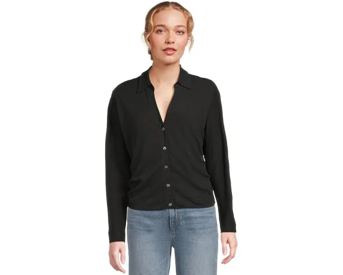 Рубашка Lilla P с боковыми складками и застежкой на пуговицах из мягкого хлопка