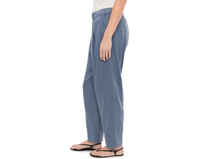 Брюки Eileen Fisher из органического льна с плиссировкой и фонарным силуэтом
