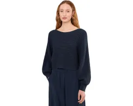 Короткий свитер Beyond Yoga Ready For Barre Cropped Sweater с вафельной вязкой и широким вырезом