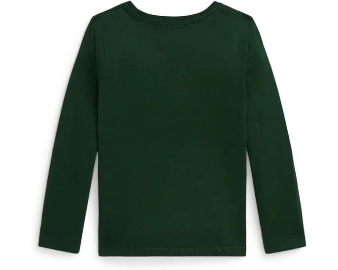 Детская футболка Polo Ralph Lauren Kids с длинным рукавом и принтом Polo Bear