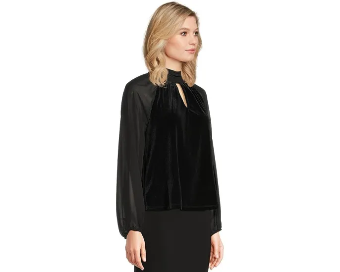 Топ Vince Camuto с воротником стойкой и длинным рукавом