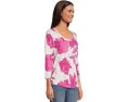Футболка Tommy Bahama Ashby Isles Gilded Petals с трехчетвертными рукавами и принтом