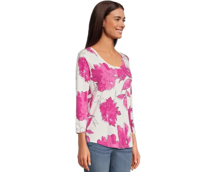 Футболка Tommy Bahama Ashby Isles Gilded Petals с трехчетвертными рукавами и принтом