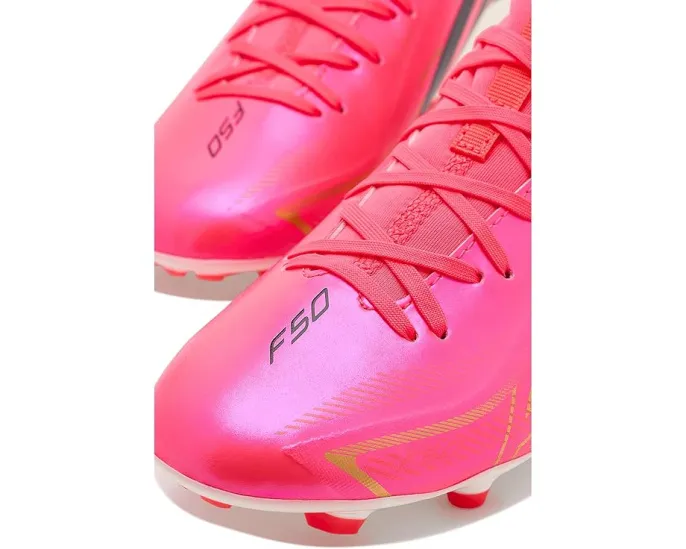Adidas F50 Hyperfast League Mid Firm Ground детские бутсы с пулл-табом